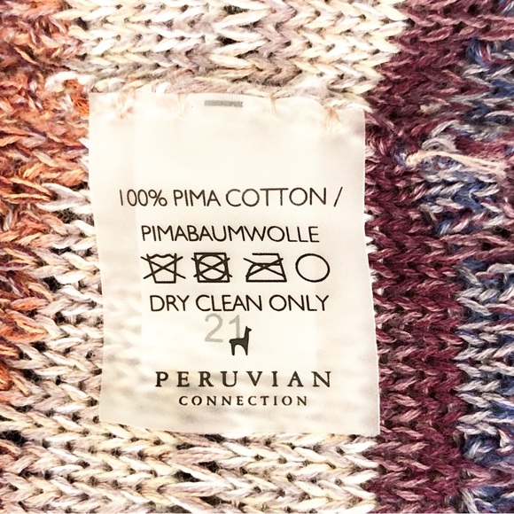 Peruvian connection, V-neck, cotton pullover sweater - Picture 8 of 9